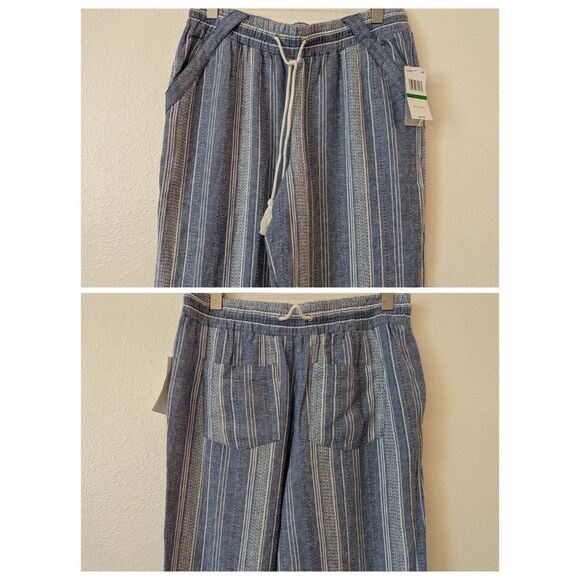 NWT  Jolt wide leg linen/rayon blend tie/elastic waist pants   Sz L - Picture 6 of 10